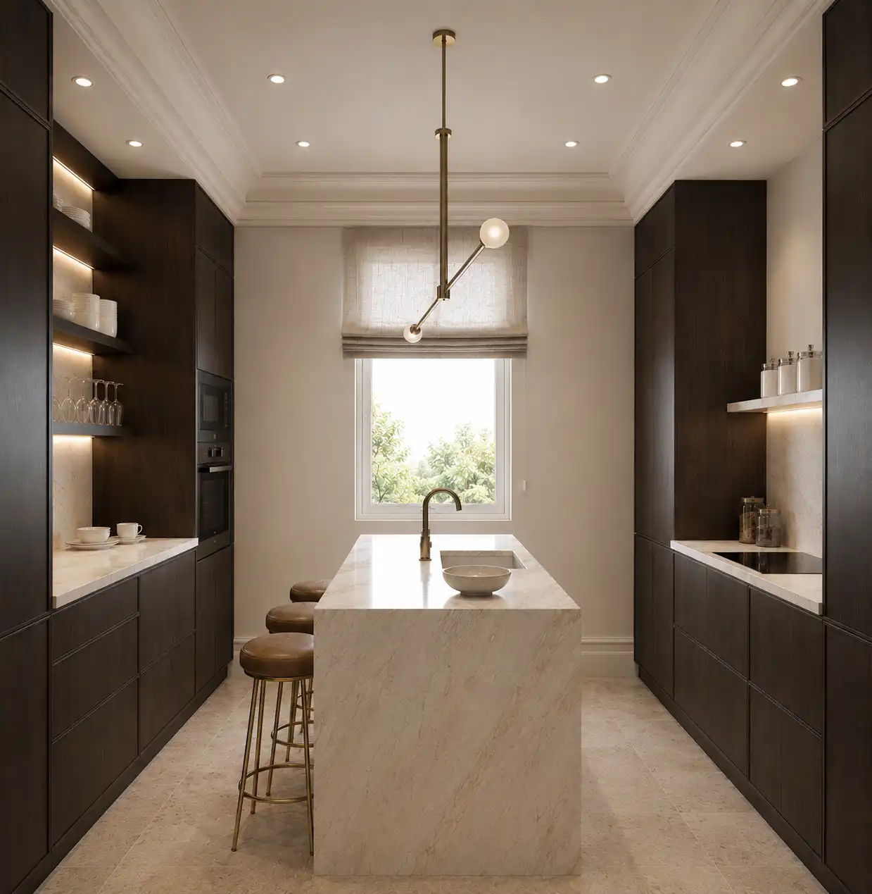 Cocina de diseño con materiales naturales